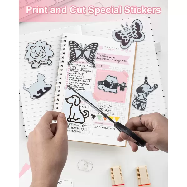 imageMemoking T02  M02X  M02L Sticker Paper  Light Green Sticky T02 Mini Printer Sticker Paper Refill 50 mm x 35 m Keep for 20 yrs for Journal Photo Study Notes 3 Rolls