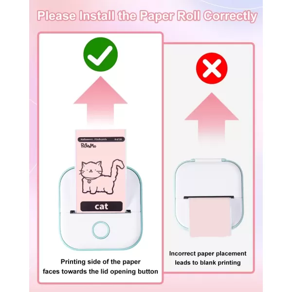 imageMemoking T02  M02X  M02L Sticker Paper  Pink Sticky T02 Mini Printer Sticker Paper Refill 50 mm x 35 m Keep for 20 yrs for Journal Photo Study Notes 3 Rolls