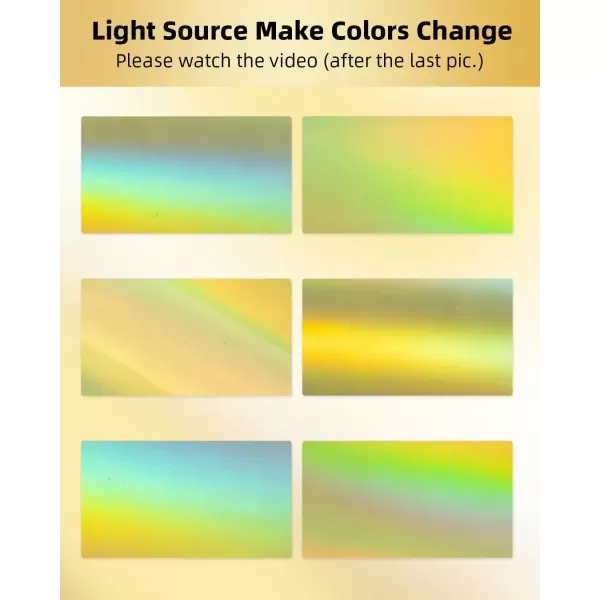 imageMemoking Thermal Labels 4quot  2quot Holographic Silver SelfAdhesive Sticker Label Square Direct Thermal Label for Thanks Card Logo Name Price Address QR Code 500 LabelsGold