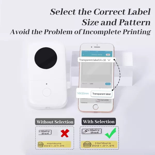 imageD30 Clear Labels  Compatible with MemokingPhomemo D30 Label Maker Machine Waterproof Transparent Thermal Labels for Home ampamp Office Use 14mmx30mm 6 Rolls