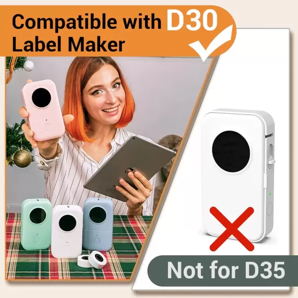 imageD30 Clear Labels  Compatible with MemokingPhomemo D30 Label Maker Machine Waterproof Transparent Thermal Labels for Home ampamp Office Use 14mmx30mm 6 Rolls