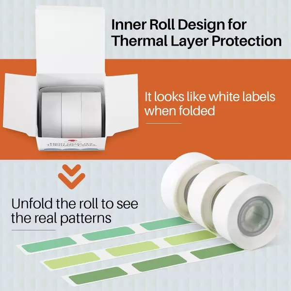 imageD30 Label  Compatible with MemokingPhomemo D30 Label Maker 12x30mm Waterproof Thermal Tape Light GreenGreenDark Green Sticker Machine Label 3 Rolls