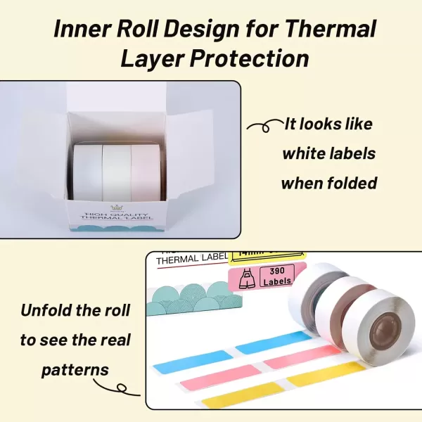 imageD30 Label  Label Maker Paper BluePinkYellow Label Thermal Printer Paper Adhesive 14x50mm055x197in for Name Price Storage Cables Compatible with MemokingPhomemo D30 Label Printer 3 Rolls