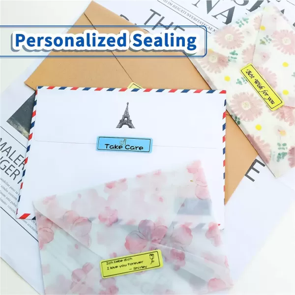 imageD30 Label  Label Maker Paper BluePinkYellow Label Thermal Printer Paper Adhesive 14x50mm055x197in for Name Price Storage Cables Compatible with MemokingPhomemo D30 Label Printer 3 Rolls
