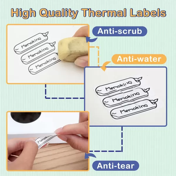 imageD30 Thermal selfAdhesive Label 38quot X 1 12quot 12mm X 40mm 160 LabelsRoll Compatible with Phomemo D30 Label Printer Suitable for Home Office School Black on White 3 Roll