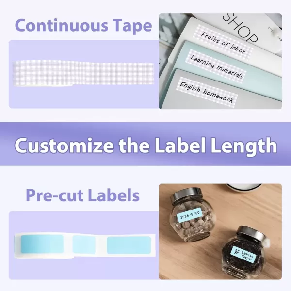 imageLabel Makers  D30 Mini Bluetooth Label Maker Machine Thermal Wireless Portable Label Printer Small Sticker Printer Maker Machine for iOS ampamp Android Christmas Birthday Gift Purple