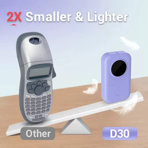 imageLabel Makers  D30 Mini Bluetooth Label Maker Machine Thermal Wireless Portable Label Printer Small Sticker Printer Maker Machine for iOS ampamp Android Christmas Birthday Gift Purple