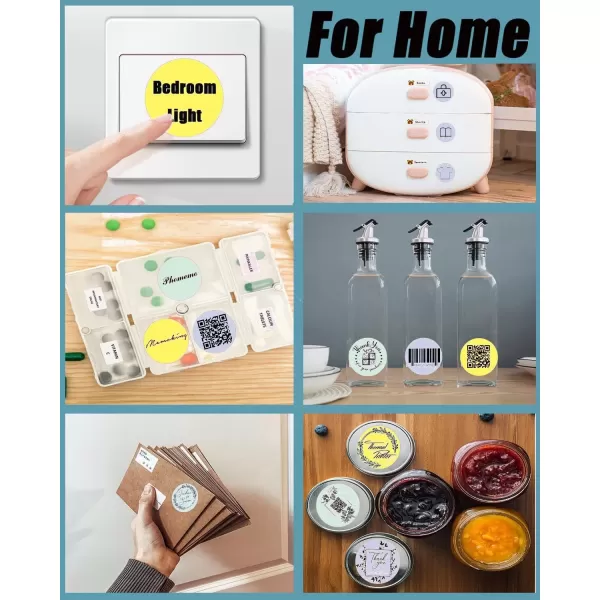 imageM110 Label Circle M200 Label for M220 M200 M221 M120 M110S M110 Printer Labels  6 Color196 Memoking M200 Labels Circle Compatible with Phomemo M110 Labels Roll Round  140pcsRoll 6Rolls