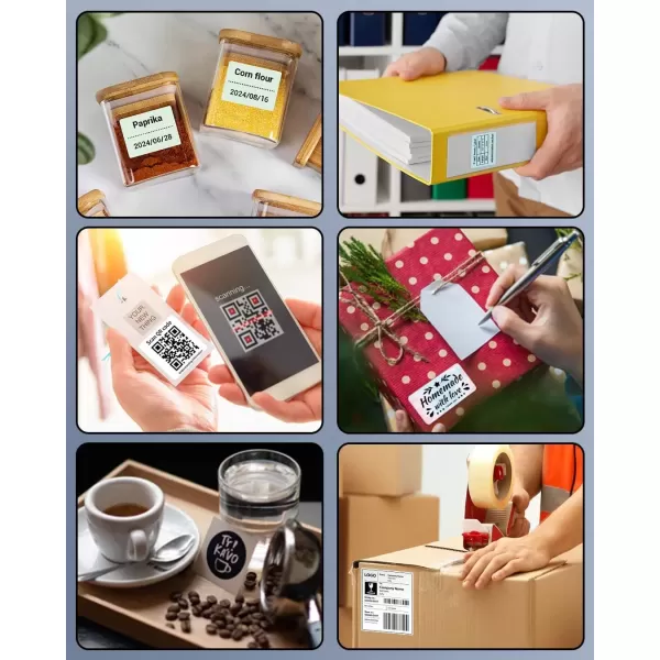 imageM260 Label Maker  3 Inch Sticker Maker Machine Print Width 078314 inch Bluetooth Large Thermal Printer for Small Business Address Barcode Compatible with Phones ampamp PC with 1 Roll Label Tape