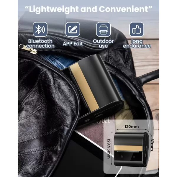 imageM260 Label Maker  3 Inch Sticker Maker Machine Print Width 078314 inch Bluetooth Large Thermal Printer for Small Business Address Barcode Compatible with Phones ampamp PC with 1 Roll Label Tape