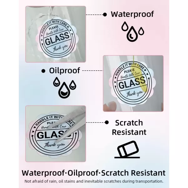 imageMemoking 2 Wavy Thermal Labels  Flower Shape Sticker Label SelfAdhesive Direct Thermal Label for Thanks Card Logo Name Price Address QR Code 500 Labels Gradient BluePink