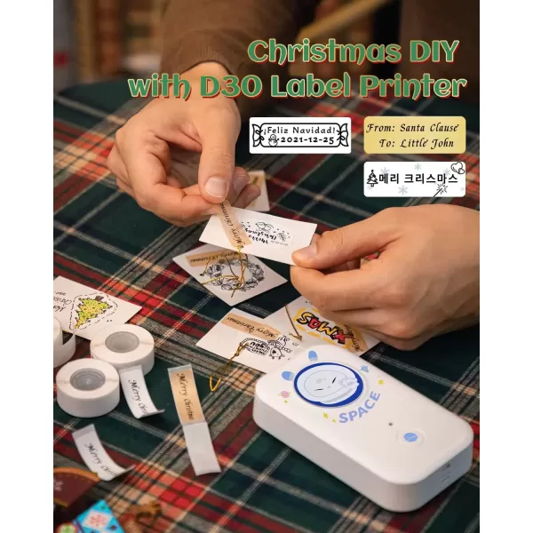 imageMemoking D30 Cute Label Maker  Upgraded D30 Thermal Label Printer Bluetooth Thermal Label Maker Thermal Label Maker Machine Compact Bluetooth Label Sticker Printer