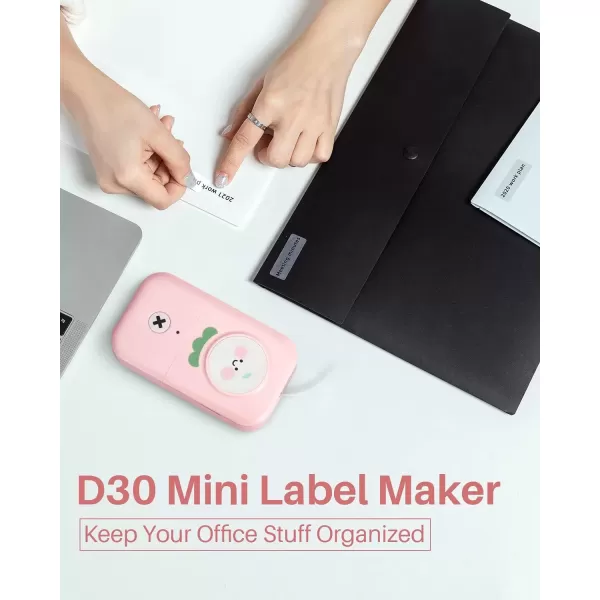 imageMemoking D30 Label Maker Sticker Machine  Portable Thermal Printer Mini Sticker Maker Machine Compatible with iOS ampamp Android for Kitchen Home Office Organization