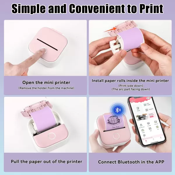 imageMemoking M02 Thermal Printer Stickers  Compatible with Phomemo M02PRO M02D M02S M03 M03AS M04S M02 Printer  GreenPurpleOrange Thermal Labels 53mm x 35m  208in x 1148ft 3 Rolls