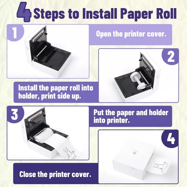 imageMemoking M02 White Glitter Thermal Label Printer Paper  Compatible with M02M02SM02PROM03 Printer 53mm x 35m  208 in x 1148 ft 3 Rolls