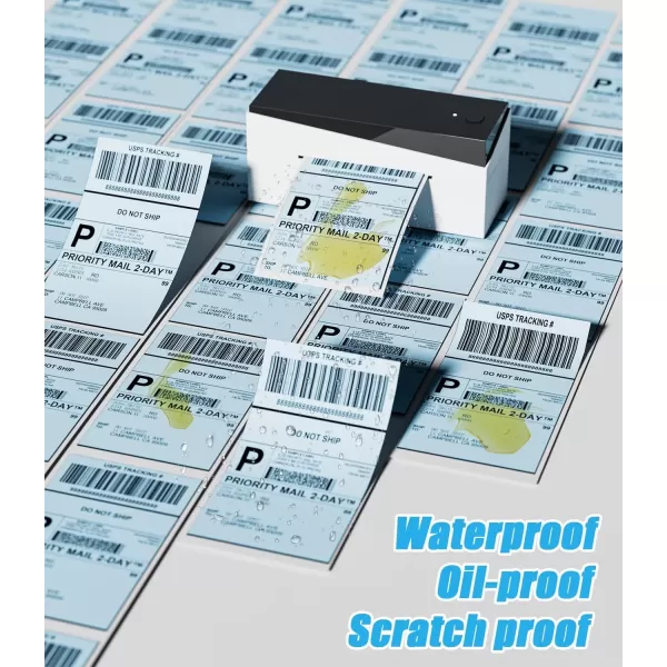 imageMemoking Shipping Label Paper for Thermal Printers 4x6 Colored Thermal Shipping Labels Compatible with all Thermal shipping Label Printer 500 Per Fanfold Labels Blueblue