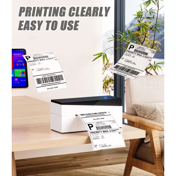imageMemoking Shipping Label Paper for Thermal Printers 4x6 Colored Thermal Shipping Labels Compatible with all Thermal shipping Label Printer 500 Per Fanfold Labels BlueWhite