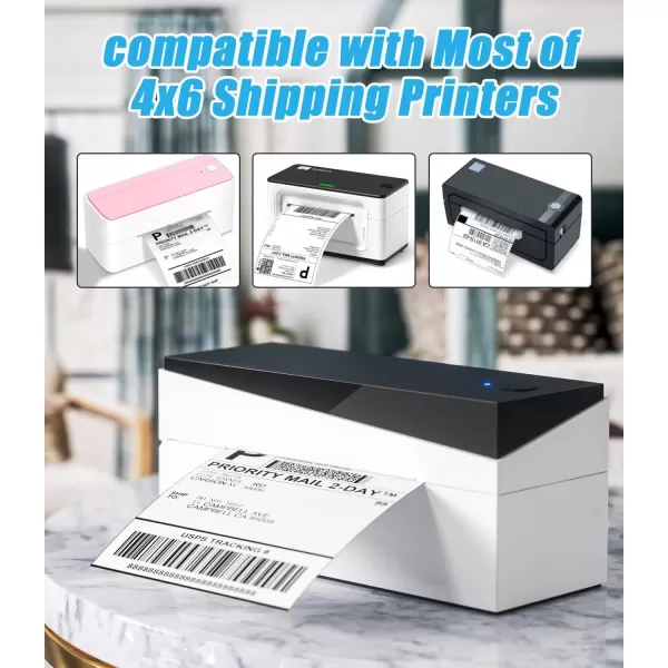 imageMemoking Shipping Label Paper for Thermal Printers 4x6 Colored Thermal Shipping Labels Compatible with all Thermal shipping Label Printer 500 Per Fanfold Labels Blueblue