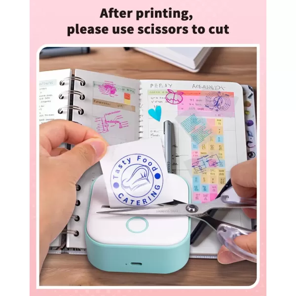 imageMemoking T02  M02X  M02L Color Sticker Paper  Colorful Transparent Sticky T02 Mini Printer Sticker Paper Refill 50 mm x 35 m Keep for 20 yrs for Journal Photo Study Notes 3 Rolls