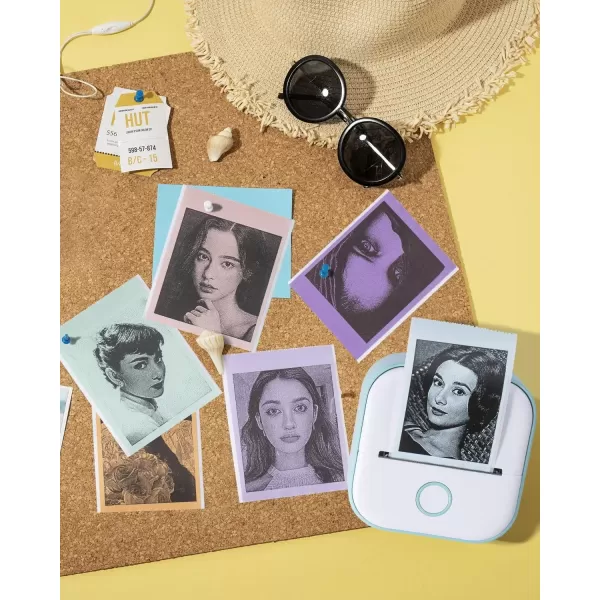 imageMemoking T02  M02X  M02L Sticker Paper  Purple Sticky T02 Mini Printer Sticker Paper Refill 50 mm x 35 m Keep for 20 yrs for Journal Photo Study Notes 3 Rolls