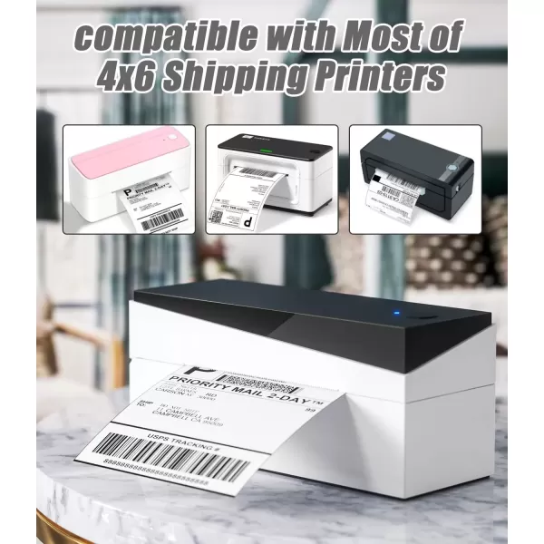 imagePink Shipping Labels Thermal Labels 4x6500 PCS Compatible with All Thermal Shipping Label Printer Permanent Adhesive Pink Mailing Labels for Shipping Packages 1 RollWhite
