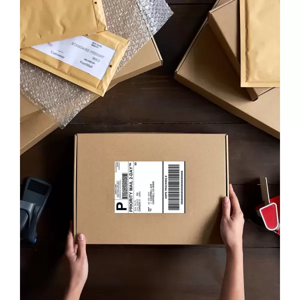 imagePink Shipping Labels Thermal Labels 4x6500 PCS Compatible with All Thermal Shipping Label Printer Permanent Adhesive Pink Mailing Labels for Shipping Packages 1 RollWhite