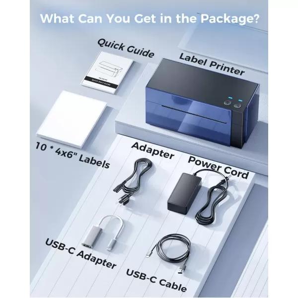 imageWiFi Thermal Label Printer Wireless Shipping Label Printer for Small Business Postage 300 DPI Label Printer 4x6 Supports Remote Wireless Print 5G WiFi ampamp USB Compatible with iPhone Android