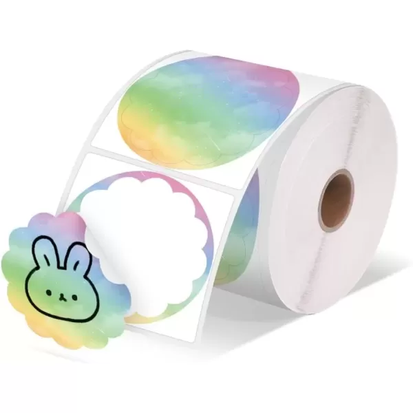 imageM110 Label 196 Color Circle M220 Label Memoking M200 Round Labels Gradient Flower Compatible with Phomemo Printer M110 M220 M200 M120 M221 Labels M110 Labels for DIY Design Thanks Card 140pcs