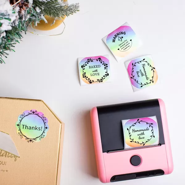 imageM110 Label 196 Color Circle M220 Label Memoking M200 Round Labels Gradient Flower Compatible with Phomemo Printer M110 M220 M200 M120 M221 Labels M110 Labels for DIY Design Thanks Card 140pcs