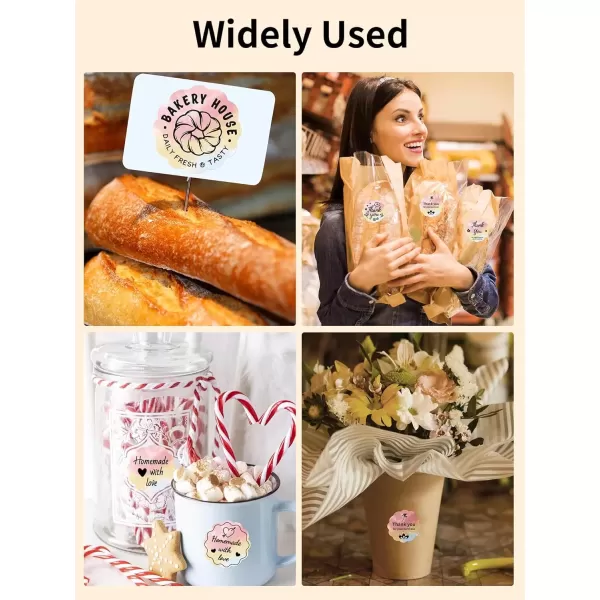 imageMemoking Rosy Clouds Flower Label 196quot Round 140pcs Compatible with Phomemo Printer M110 M220 M200 M120 M221 Labels for DIY Logo Design Thanks