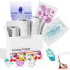 imageMemoking Thermal Sticker Paper M02 Sticker Paper for T02 M02 M02 Pro M02S M03 M03AS Pocket Printer 50mmx35mRoll 3 Rolls Transparent Background Colored Text Compatible with Phomemo Printer Paper