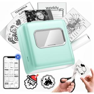 imageMemoking Print Pods Mini Printer  Inkless Sticker Printer Machine M02E Print Pod Portable Mini Printer for iphone Bluetooth Pocket Printer Thermal Photo Printer Sticky Note Printer for Note DiyGift