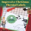 image196quotx196quot Memoking Round Thermal Stickers for M110S M220 M200 M120 M110 Label Printer Label  Christmas Bell Pattern  Round Label Compatible with Phomemo M110 Labels Printer  140 Labels