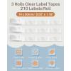 imageClear Q30S Label Tape  D35 Labels for Q30  Q31  Q32  Q30S  D35 Label Maker Tape  14x30mm  Memoking Q30S Labels Compatible with Phomemo D35 Label Tape Transparent Q30S  3 Rolls 210 LabelsRoll