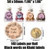 imageKhaki Round Sticker Label for M220 M221 M120 M110 Thermal Printer Labels  196 50MM  Khaki Paper Circle M200 Labels Paper Compatible with Phomemo M110 M150 M250 M260 Labels Printer  140 LabelsKhaki