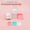 imageMemoking T02 Protective CaseBunny Ears Shape Soft Silicone BPAFree Cute Design Printer Cover Compatible with T02 Mini Bluetooth Wireless Portable Mobile Pocket Printer GreenPink
