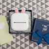 imageMemoking T02 Protective CaseBunny Ears Shape Soft Silicone BPAFree Cute Design Printer Cover Compatible with T02 Mini Bluetooth Wireless Portable Mobile Pocket Printer GreenWhite