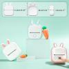 imageMemoking T02 Protective CaseBunny Ears Shape Soft Silicone BPAFree Cute Design Printer Cover Compatible with T02 Mini Bluetooth Wireless Portable Mobile Pocket Printer GreenWhite