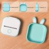 imageMemoking T02 Protective CaseBunny Ears Shape Soft Silicone BPAFree Cute Design Printer Cover Compatible with T02 Mini Bluetooth Wireless Portable Mobile Pocket Printer GreenGreen
