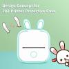 imageMemoking T02 Small Thermal Printer for Phone Portable Wireless Note Printer with 3 Rolls Paper for Childrens Day Birthday and Printer Case