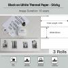imageMemoking T02M02XM02L White Thermal Paper10Year Sticky 50mmx35m for Journal Photo Texts Study Notes and More 3 RollsMilky White