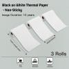 imageMemoking T02M02XM02L White Thermal Paper10Year Sticky 50mmx35m for Journal Photo Texts Study Notes and More 3 RollsWhite