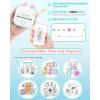imageMini Printer  Sticker Printer T02 Thermarote Mini Printer Print Pod Inkless Printer Thermal Sticker Printer Sticker Maker Machine for Children Students Compatible with Phone ampamp Tablet WhiteGreen