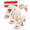 image2quot Khak M110 Circle Thermal Labels SelfAdhesive M220 Round Thermal Labels Compatible with Phomemo M110 M221 M220 M120 M150 M250 M260 Label Maker for DIY Logo Design Name Tag750 Labels 3 RollKhaki
