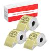 image2quot Khak M110 Circle Thermal Labels SelfAdhesive M220 Round Thermal Labels Compatible with Phomemo M110 M221 M220 M120 M150 M250 M260 Label Maker for DIY Logo Design Name Tag750 Labels 3 RollGold
