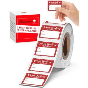 image157x118 HD Memoking Thermal Label Paper for M200 M220 M120 M110S M110 Label Printer Label  Christmas Theme  Square Thermal Sticker Labels Compatible with Phomemo M110 Labels Printer  230 Labels