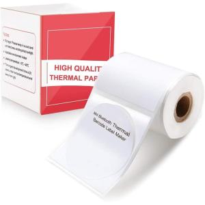 imageKhaki Round Sticker Label for M220 M221 M120 M110 Thermal Printer Labels  196 50MM  Khaki Paper Circle M200 Labels Paper Compatible with Phomemo M110 M150 M250 M260 Labels Printer  140 LabelsWhite