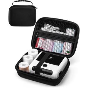 imageMemoking Case for M220 Label Maker  Case for Thermal Label Printer Case T02 M200 M220 M221 Printer  Storage Holder Labels Tape Paper Roll ampamp USB Cable Black Box OnlyBlack