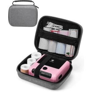 imageMemoking Case for M220 Label Maker  Case for Thermal Label Printer Case T02 M200 M220 M221 Printer  Storage Holder Labels Tape Paper Roll ampamp USB Cable Black Box OnlyGrey