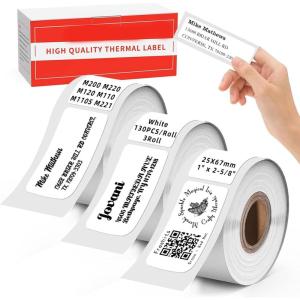 imageMemoking M220M200M221 Compatible 3 Roll White Labels 300 PCS 70X80MM Thermal Printer Labels Square 276x3151 inch x 263 inch